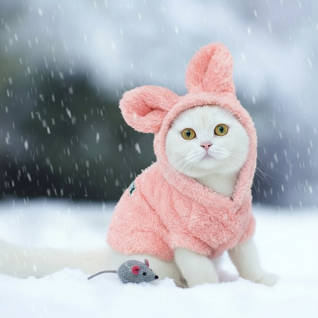 Warm Cat Clothes Winter Pet Puppy Kitten Coat Jacket For Small Medium Dogs Cats Chihuahua Yorkshire Clothing Costume Pink S-2XL