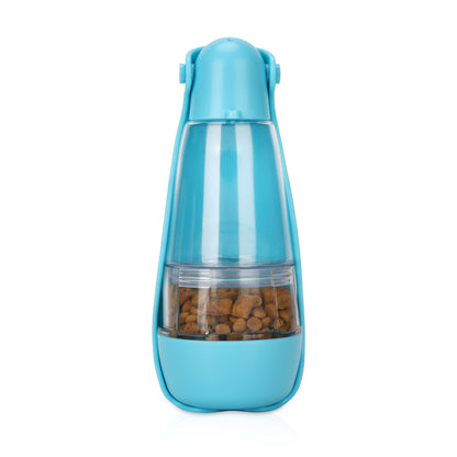 Portable Pet Water Bottle with Food Container – 2-in-1 Drinking Bottle for Dogs &amp; Cats on the Go