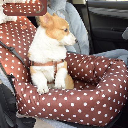 Caja de transporte para perros en el coche para viajes: cómoda cama para perros pequeños y medianos