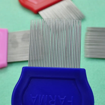 Stainless Steel Pet Grooming Hair Comb Long Thick Hair Fur Removal Flea and Lice Brush Pets Combs for Dog Cat Rabbit Guinea Pig