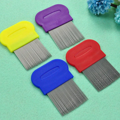Stainless Steel Pet Grooming Hair Comb Long Thick Hair Fur Removal Flea and Lice Brush Pets Combs for Dog Cat Rabbit Guinea Pig