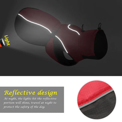 Waterproof Big DWasserdichter Hundemantel mit Geschirr