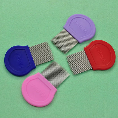 Stainless Steel Pet Grooming Hair Comb Long Thick Hair Fur Removal Flea and Lice Brush Pets Combs for Dog Cat Rabbit Guinea Pig