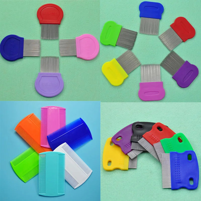 Stainless Steel Pet Grooming Hair Comb Long Thick Hair Fur Removal Flea and Lice Brush Pets Combs for Dog Cat Rabbit Guinea Pig