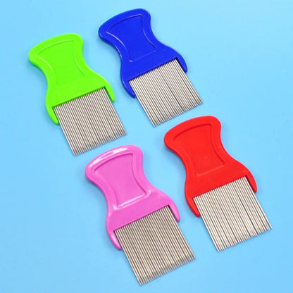 Stainless Steel Pet Grooming Hair Comb Long Thick Hair Fur Removal Flea and Lice Brush Pets Combs for Dog Cat Rabbit Guinea Pig