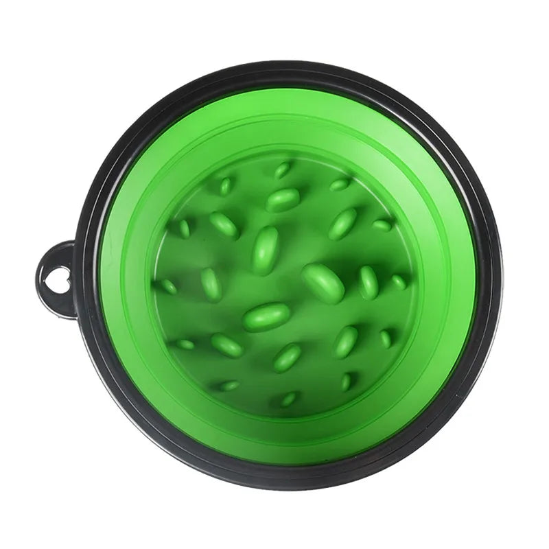 Comedero/botella de agua para perros de 1 l: plegable y portátil para llevar.