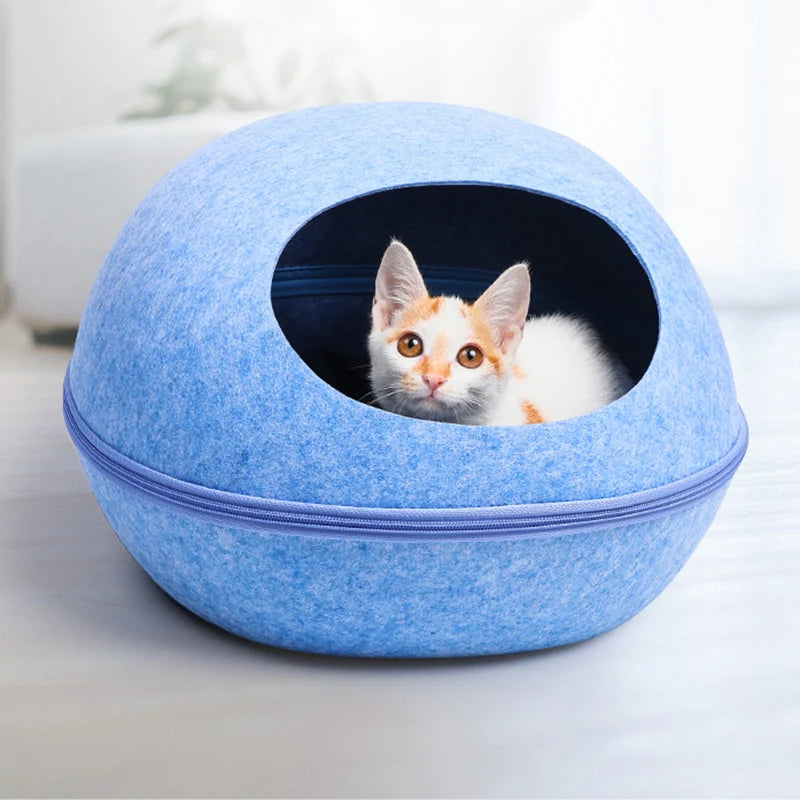 Cozy Cat Bed - Removable, Breathable Pet House for Cats &amp; Dogs