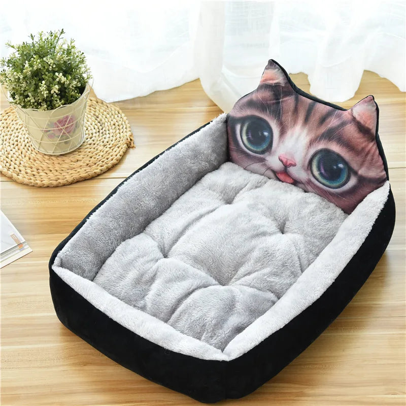 Cama para mascotas cálida para el invierno - Sofá lavable para perros y gatos de hasta 6 kg