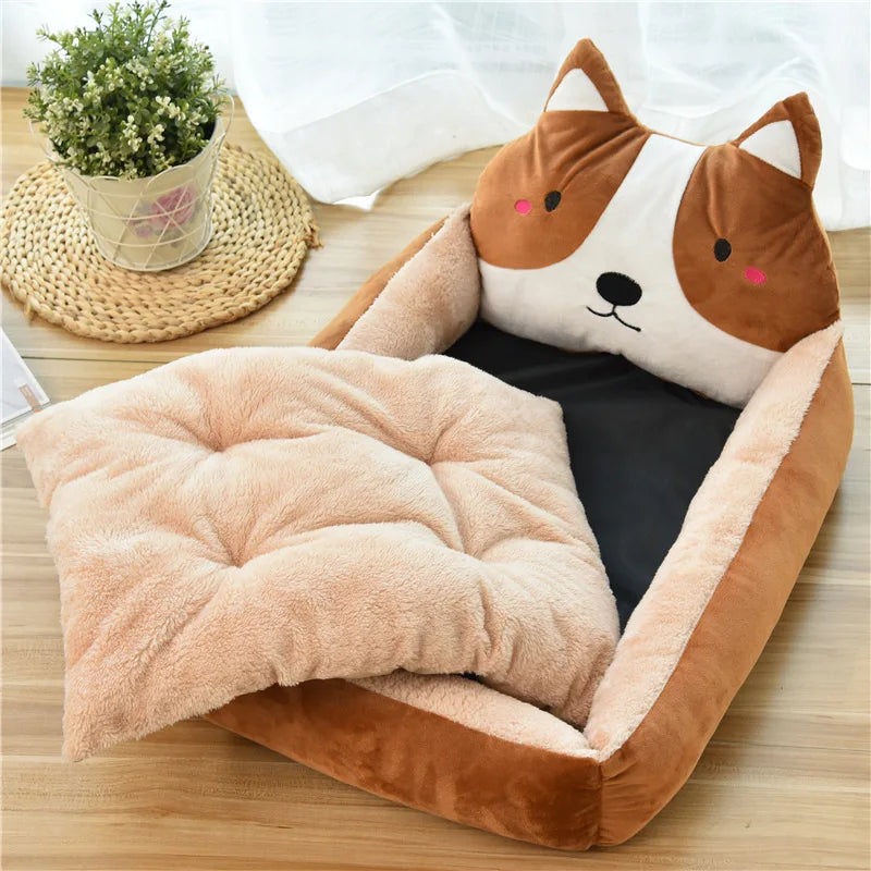 Cama para mascotas cálida para el invierno - Sofá lavable para perros y gatos de hasta 6 kg