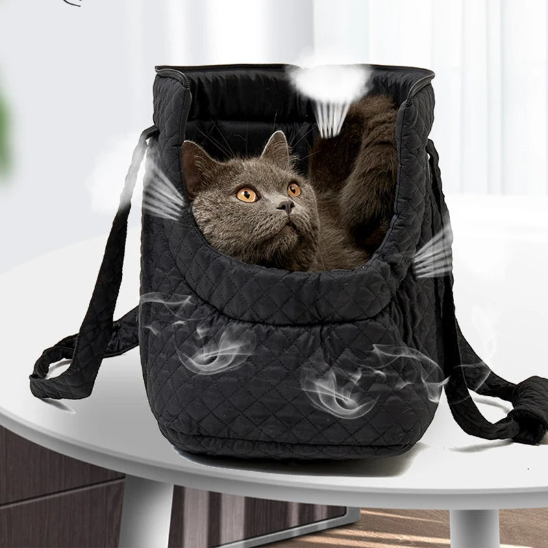 Pet Handbag for Cats - Quilted Shoulder Bag for Autumn &amp; Winter