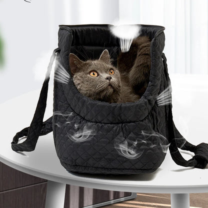 Pet Handbag for Cats - Quilted Shoulder Bag for Autumn &amp; Winter