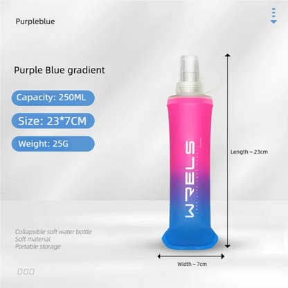 Botella plegable deportiva de TPU de 250 ml/500 ml - Ultraligera para correr, maratones y actividades al aire libre - 8 colores