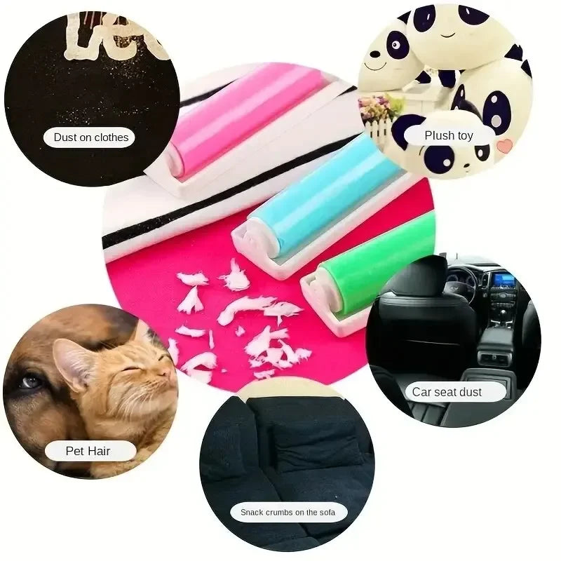 Faltbare Fusselrolle 3er Set - Waschbar & Wiederverwendbar für Kleidung & Möbel