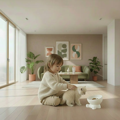 Erhöhter Katzen-Keramiknapf – ergonomischer Futternapf für Katzen & kleine Hunde