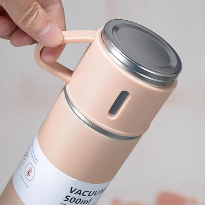 Termo de acero inoxidable de 500 ml con aislamiento al vacío para café y té.