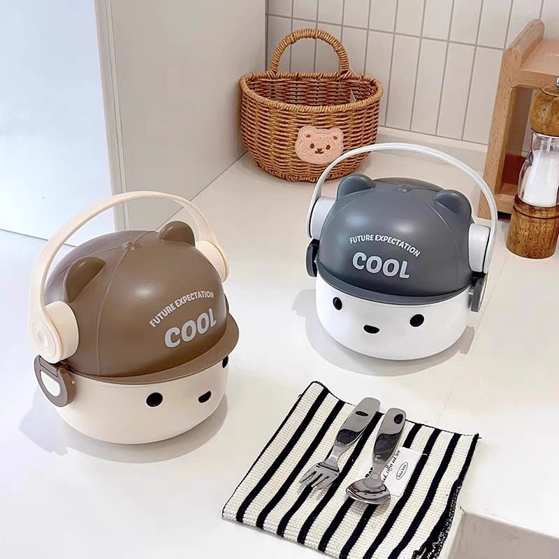 Lonchera de acero inoxidable 304 - A prueba de fugas y apta para microondas para la escuela