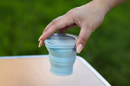 Faltbarer Silikonbecher 350ml - Ultraleicht & Platzsparend für Camping, Reisen & Outdoor