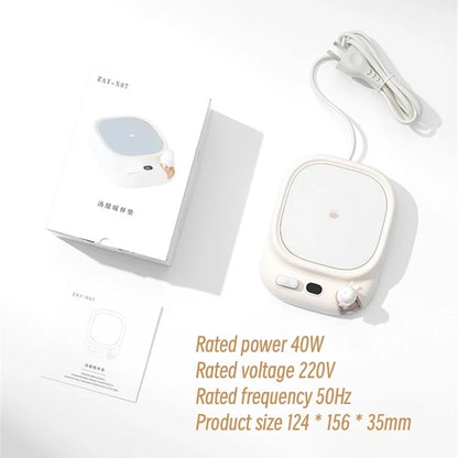 40W Tassenwärmer elektrisch - Getränkewärmer mit 4 Temperaturstufen für Kaffee, Tee & Milch