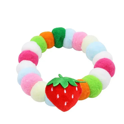 Dog Accessories Hair Ball Pet Collar Dog Necklace Cat Bib Cute Ball Pet Neckerchief for Photography Pet Collar Puppy Scarf
