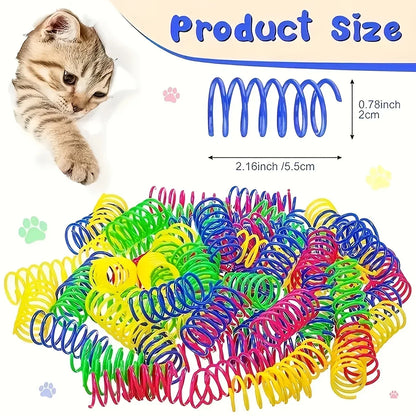 Cat Toy Set 56/28/14 Pieces - Colorful Mix of Plush &amp; Plastic for Multiple Cats