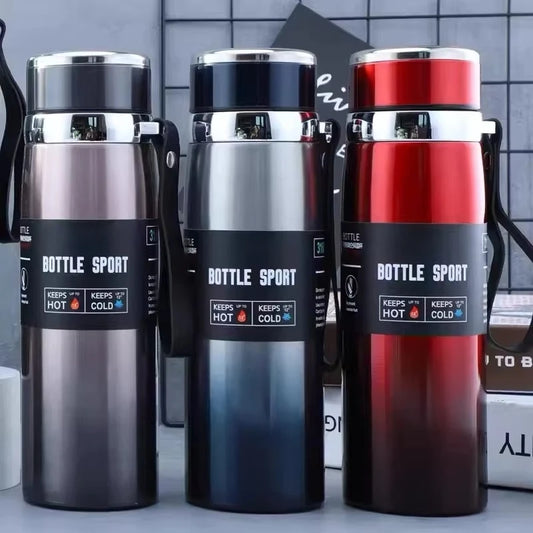1L Stainless Steel Thermos Flask – Keeps drinks cold for 24 hours &amp; hot for 12 hours | Insulated Bottle