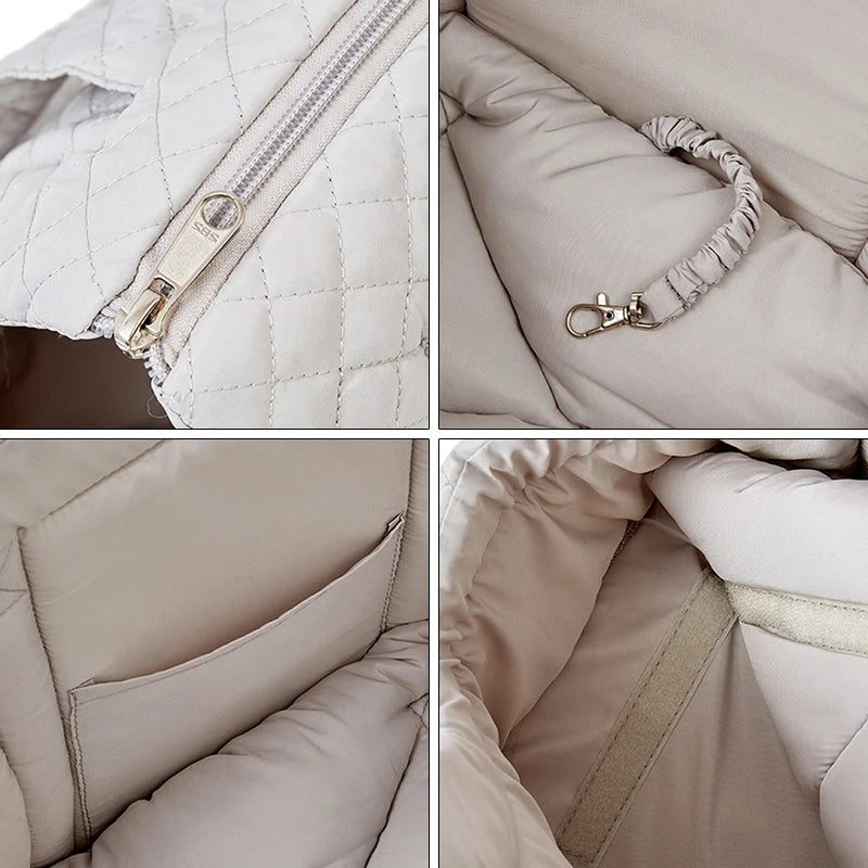 Pet Handbag for Cats - Quilted Shoulder Bag for Autumn &amp; Winter