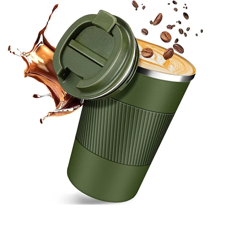 Stainless steel coffee mug 500ml to go – leak-proof &amp; insulated thermal mug