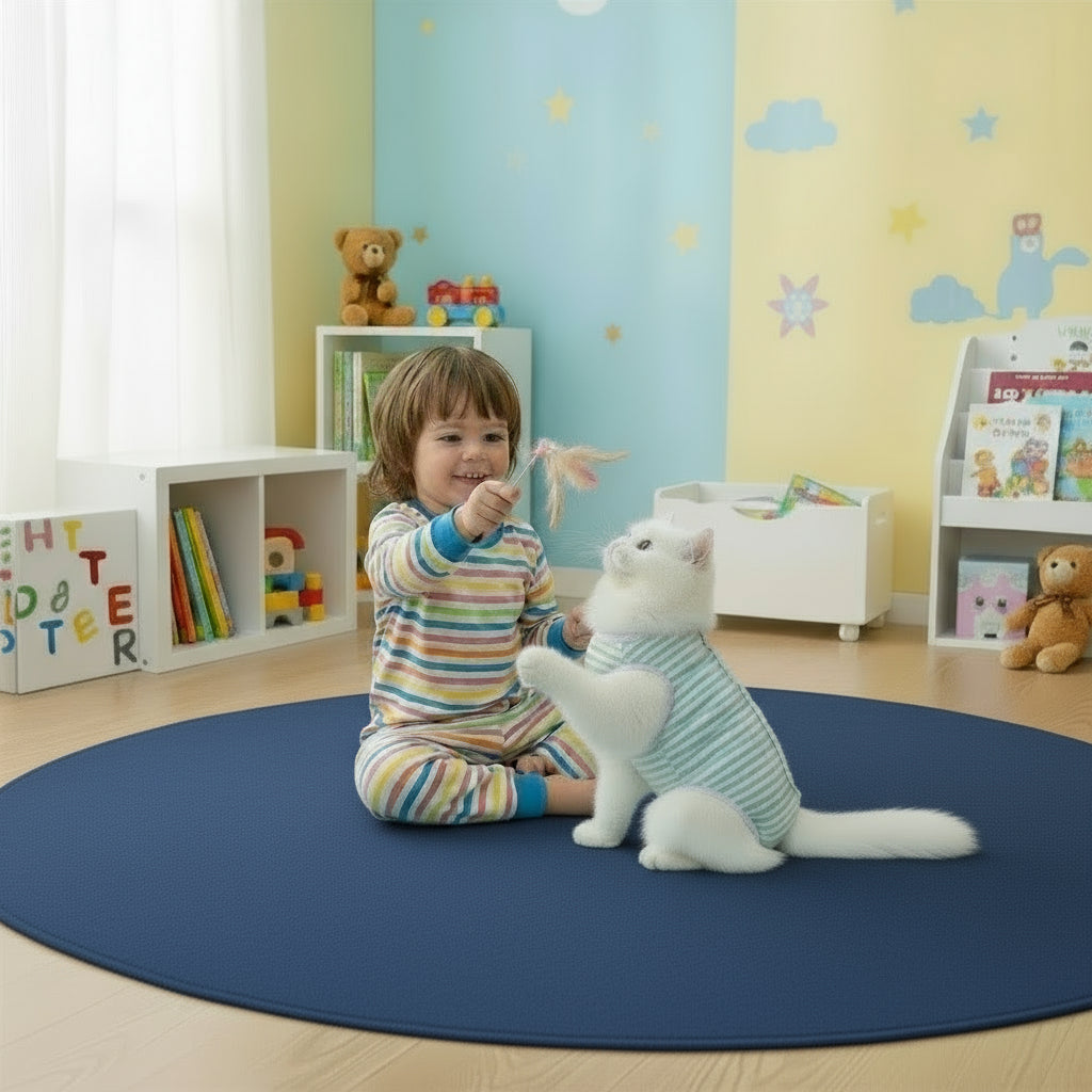 Gestreifte Schutzhose für Katzen und kleine Hunde – Atmungsaktive Baumwolle, komfortabler Sitz, ideal nach OP oder Sterilisation