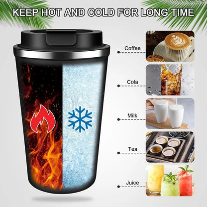 Stainless steel coffee mug 500ml to go – leak-proof &amp; insulated thermal mug