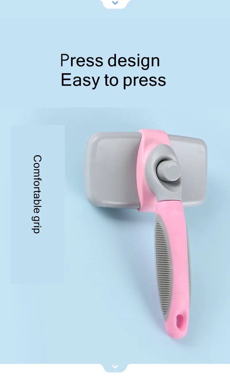 Selbstreinigende Haustierbürste – Edelstahlpflegebürste für Hunde & Katzen