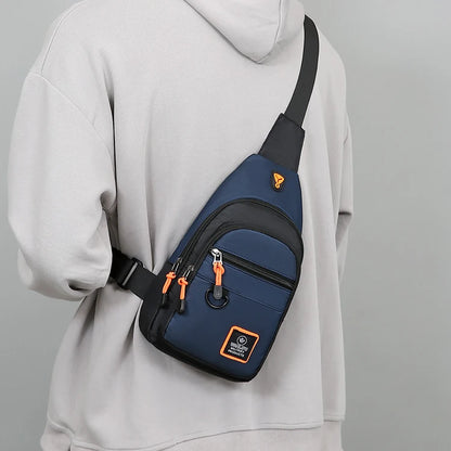 Bolso bandolera impermeable para hombre: ideal para senderismo, ciclismo y viajes.