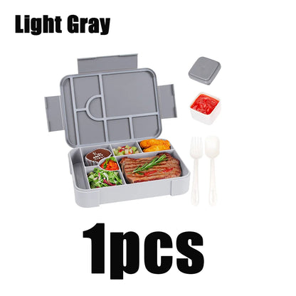 Fiambrera Bento de 1330 ml - A prueba de fugas con compartimentos para la oficina y la escuela