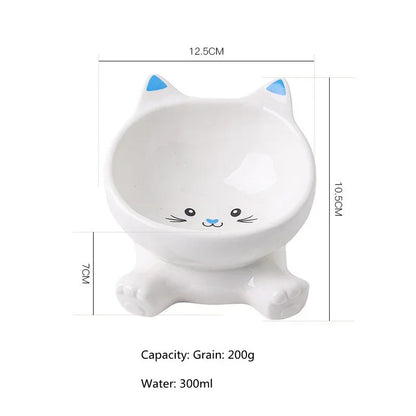 Erhöhter Katzen-Keramiknapf – ergonomischer Futternapf für Katzen & kleine Hunde