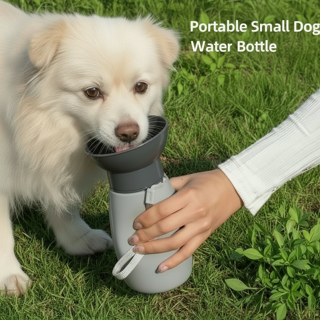 Botella de agua portátil para perros de 600 ml: bebedero de viaje para perros y gatos