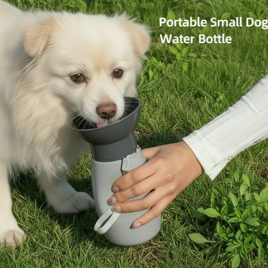 Botella de agua portátil para perros de 600 ml: bebedero de viaje para perros y gatos