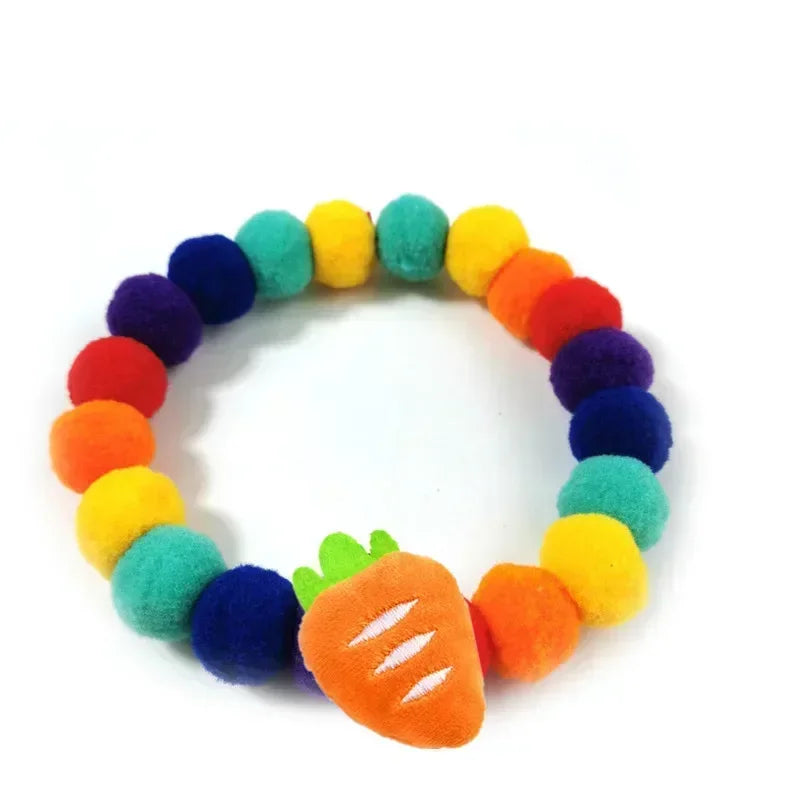 Dog Accessories Hair Ball Pet Collar Dog Necklace Cat Bib Cute Ball Pet Neckerchief for Photography Pet Collar Puppy Scarf