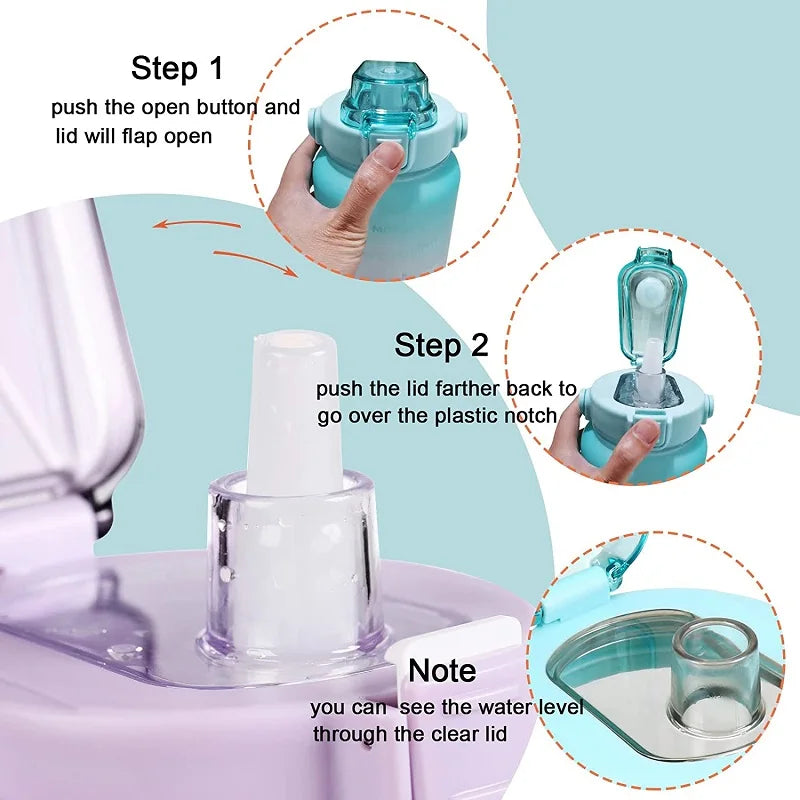 Botella deportiva de 2 l con cronómetro: tamaño XXL para fitness y actividades al aire libre.