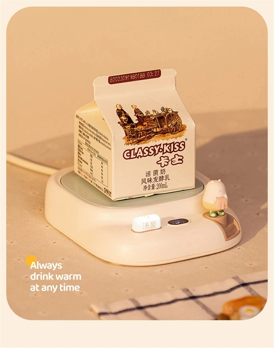 40W Tassenwärmer elektrisch - Getränkewärmer mit 4 Temperaturstufen für Kaffee, Tee & Milch