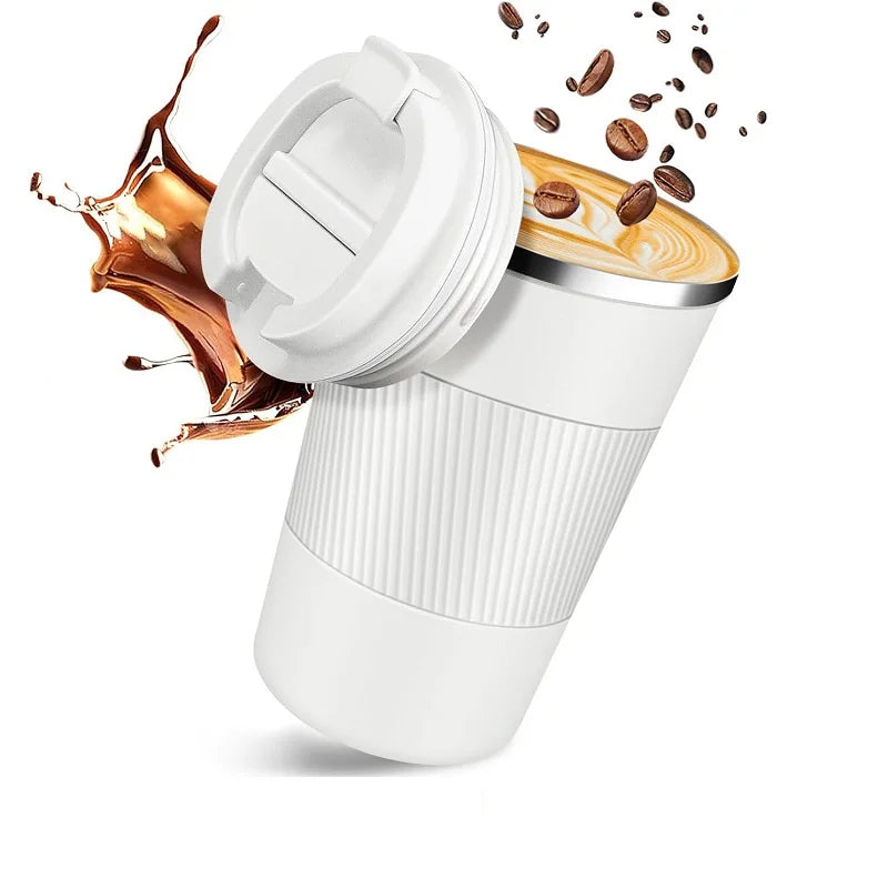 Stainless steel coffee mug 500ml to go – leak-proof &amp; insulated thermal mug