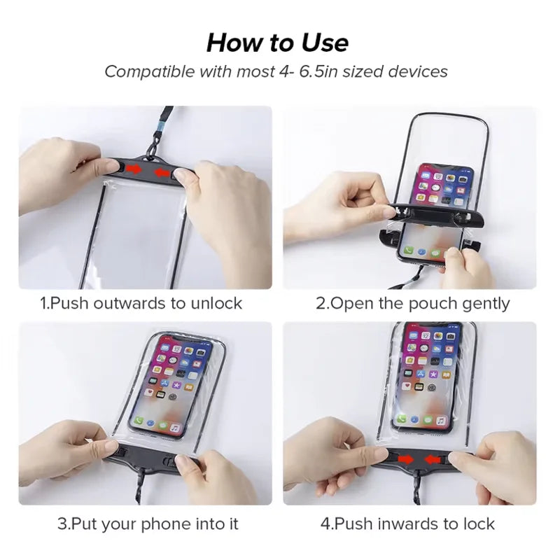 Waterproof phone case with airbag – Swimming &amp; Water Sports (iPhone/Samsung)