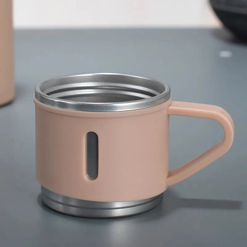 Termo de acero inoxidable de 500 ml con aislamiento al vacío para café y té.