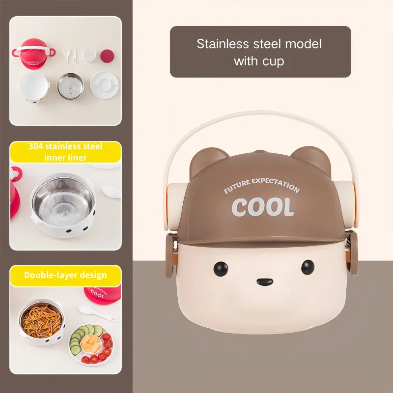 Lonchera de acero inoxidable 304 - A prueba de fugas y apta para microondas para la escuela