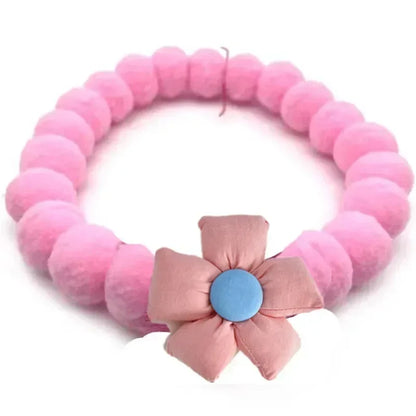 Dog Accessories Hair Ball Pet Collar Dog Necklace Cat Bib Cute Ball Pet Neckerchief for Photography Pet Collar Puppy Scarf
