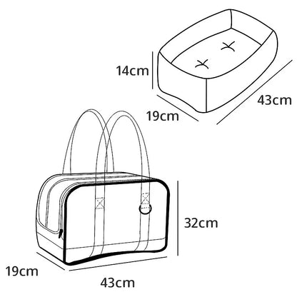 Small Pet Carrier Bag - Breathable for Dogs &amp; Cats up to 6kg