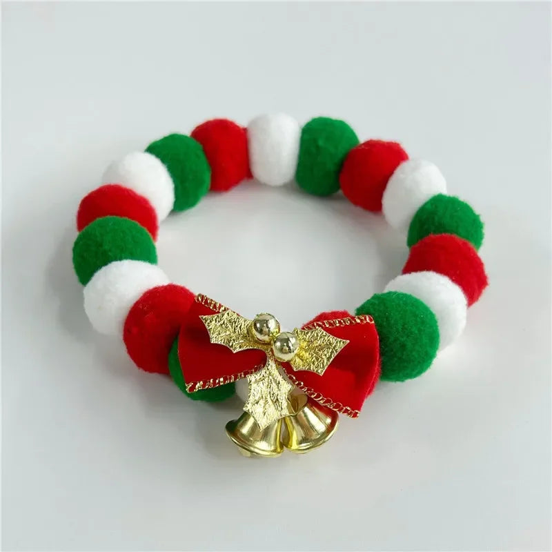 Weihnachtliches Haustier-Halsband mit Glöckchen – Verstellbarer Weihnachtskragen für Hunde & Katzen