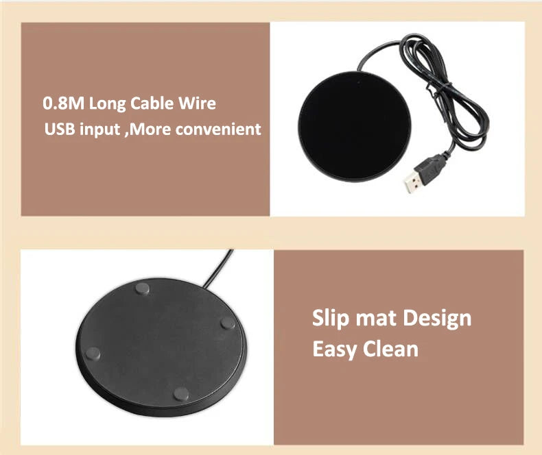 Coffee Cup Heater Mug Warmer USB Heating Pad Electric Milk Tea Water Thermostatic Coasters Cup Warmer For Home Office Desk DC 5V