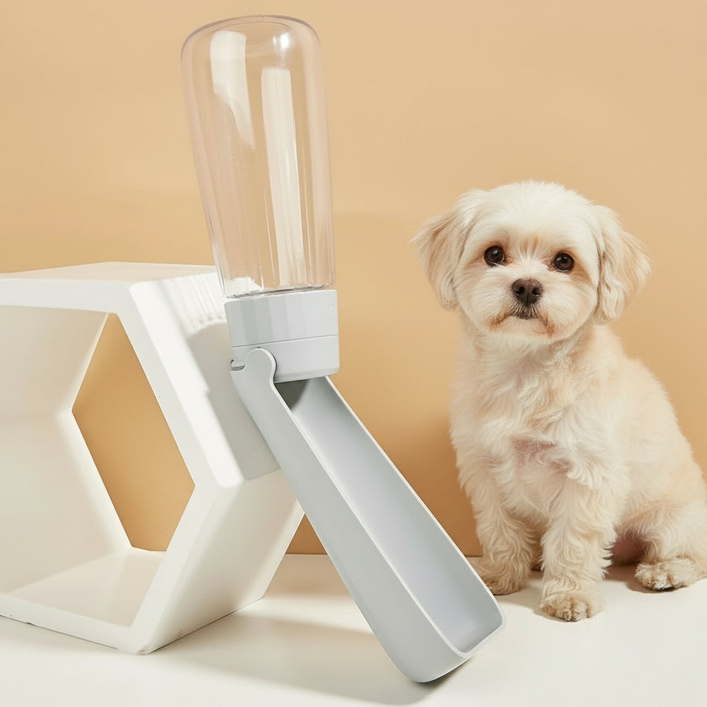 Portable Hundetrinkflasche 550 ml – Faltbar, Auslaufsicher & Ideal für Outdoor-Aktivitäten