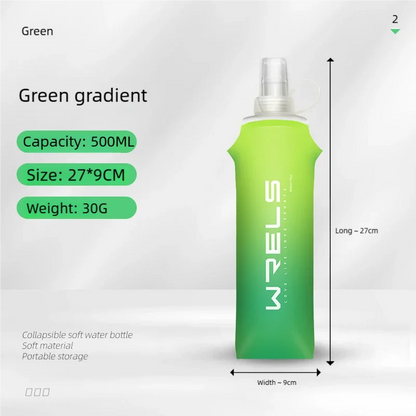 Botella plegable deportiva de TPU de 250 ml/500 ml - Ultraligera para correr, maratones y actividades al aire libre - 8 colores