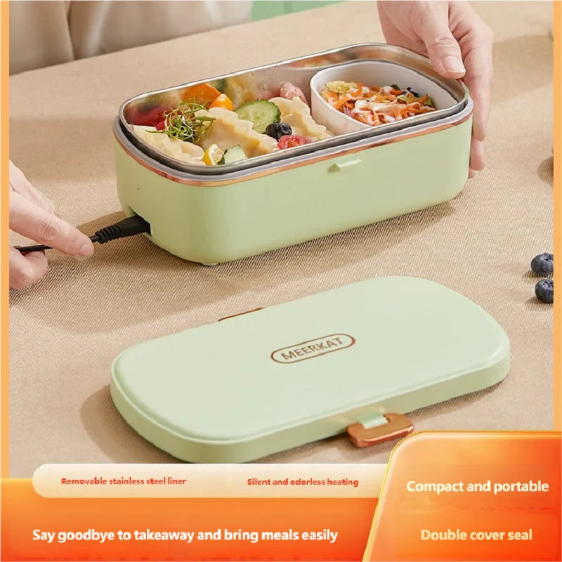 Electric stainless steel lunchbox - insulated food container for office &amp; on the go