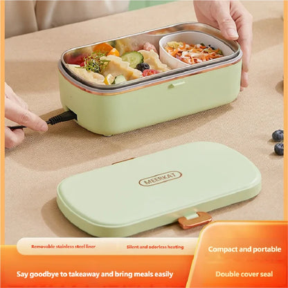Electric stainless steel lunchbox - insulated food container for office &amp; on the go